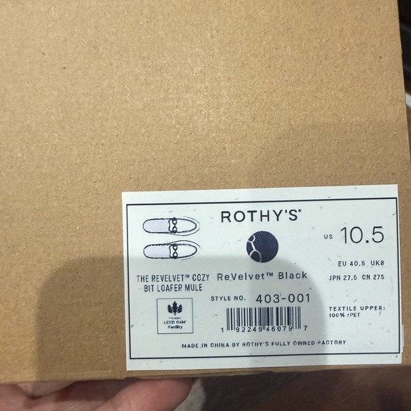 Rothy’s The ReVelvet™ Cozy Bit Loafer Mule in ReVelvet™ Black size 10.5 new!! - Picture 7 of 12